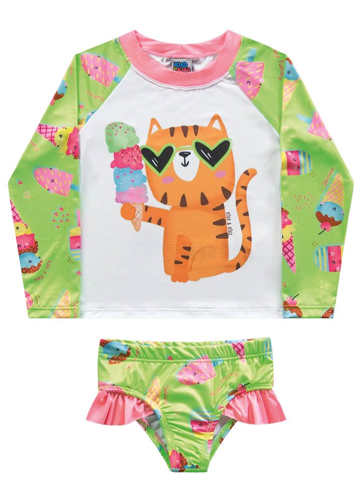 Conjunto Blusinha Manga Longa e Calcinha