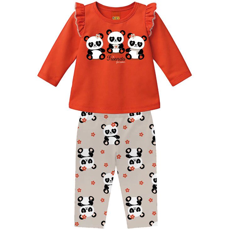 Conjunto Blusinha Manga Longa e Calça