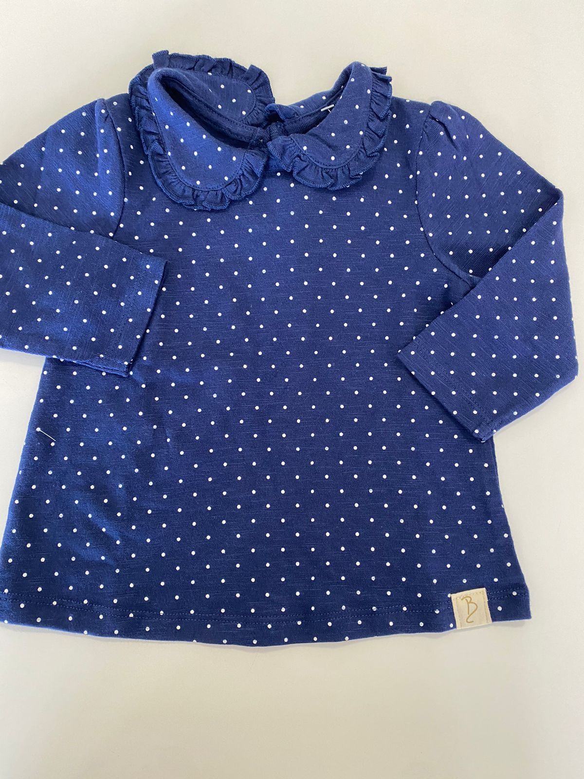 Blusinha Manga Longa Babado na Gola