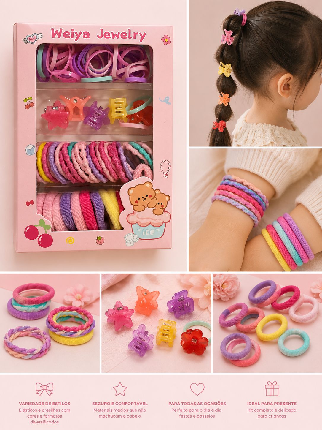 Kit de Acessorio de Cabelo