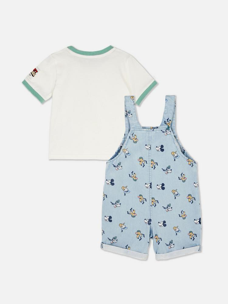 Jardineira Jeans Mickey