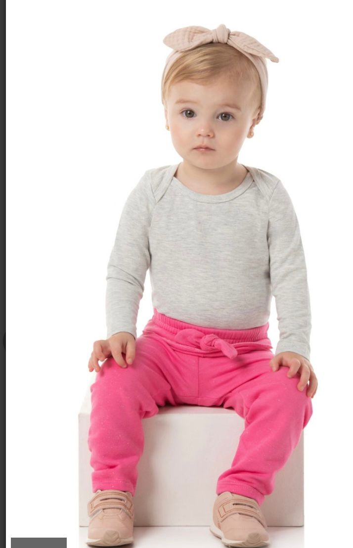 Calça Legging com Laço e Brilho