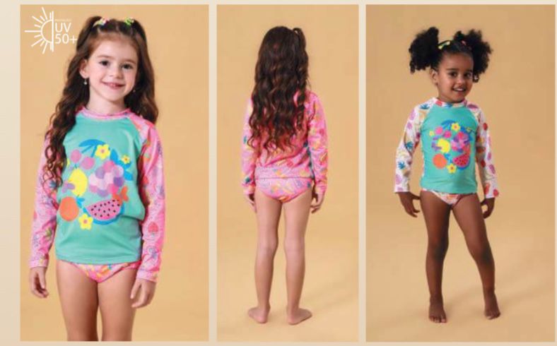 Conjunto Camiseta e Calcinha Frutas