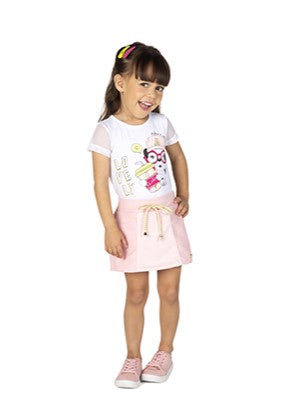 y Conjunto Blusa Dog Lovelye Shorts Saia