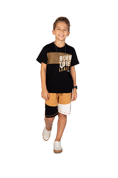 Y Conjunto Camiseta Born To Be Leander e Bermuda