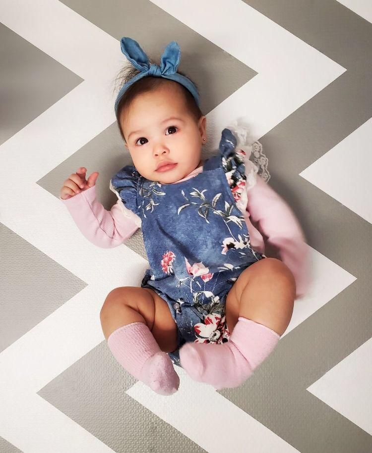 Y Romper floral azul escuro