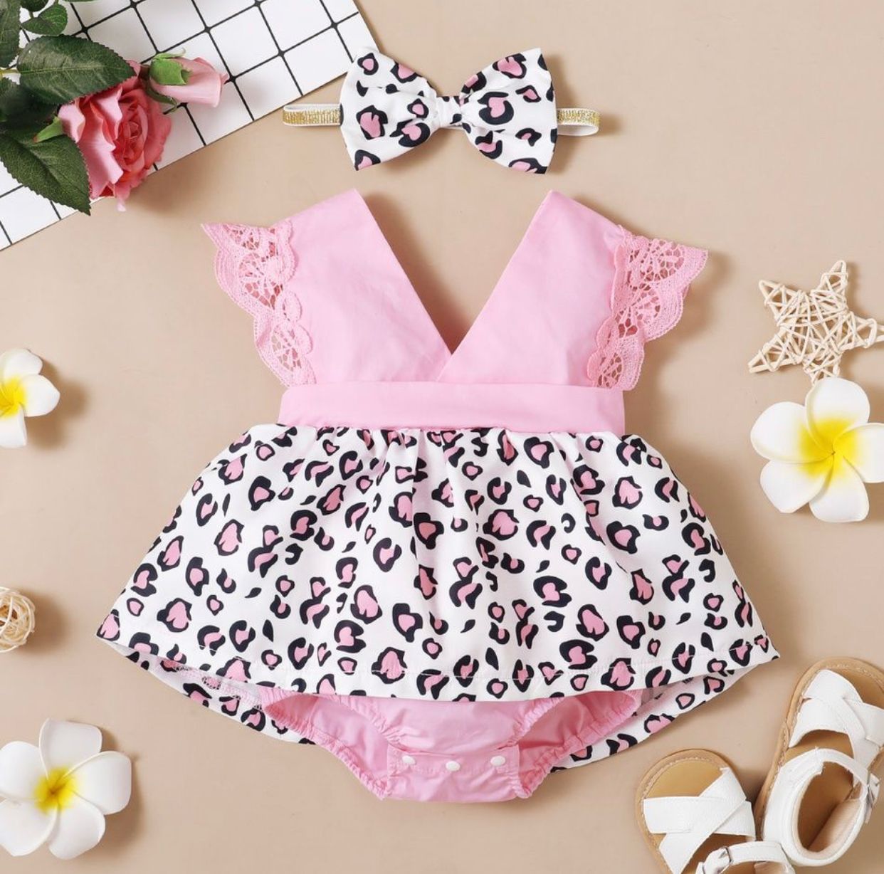 Y Romper Oncinha Rosa
