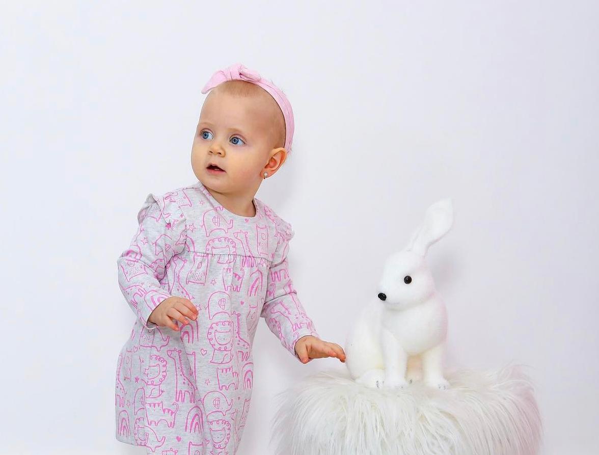 Y Vestido Cinza com Bichinhos