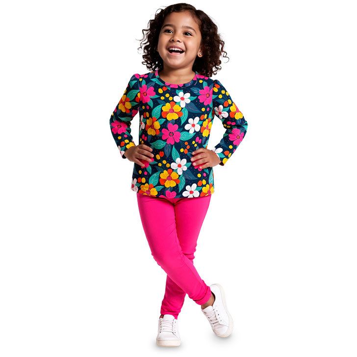 Conjunto Blusinha Manga Longa e Calça