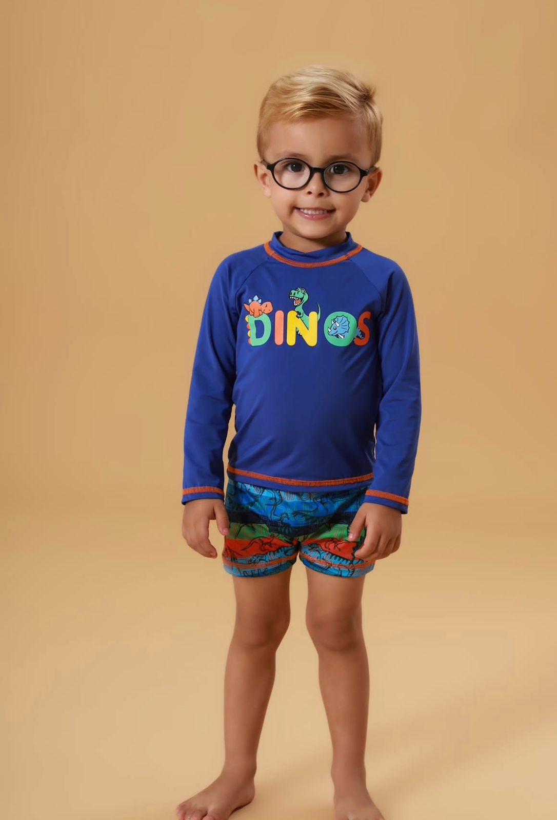 Conjunto Camiseta e Sunga Dinossauro