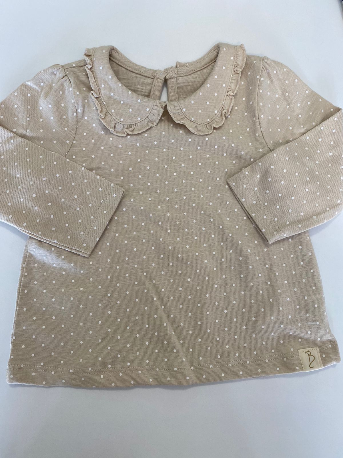 Blusinha Manga Longa Babado na Gola