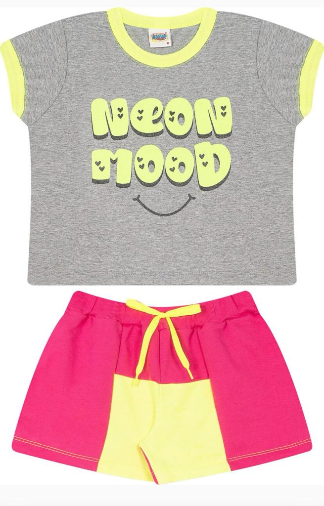 Conjunto Cinza Neon