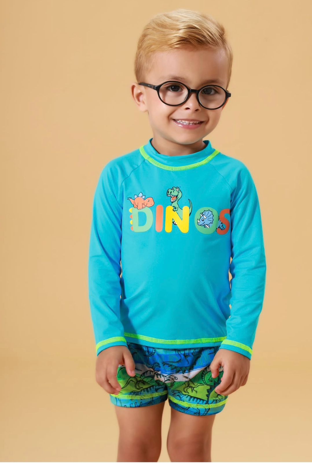 Conjunto Camiseta e Sunga Dinossauro