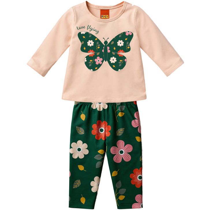 Conjunto de Blusinha Manga Longa e Calça