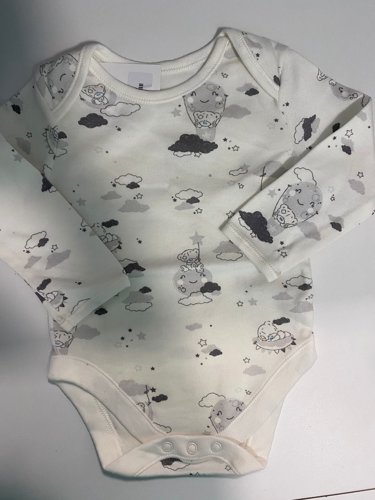 Body Manga Longa Menina e Menino Estampado