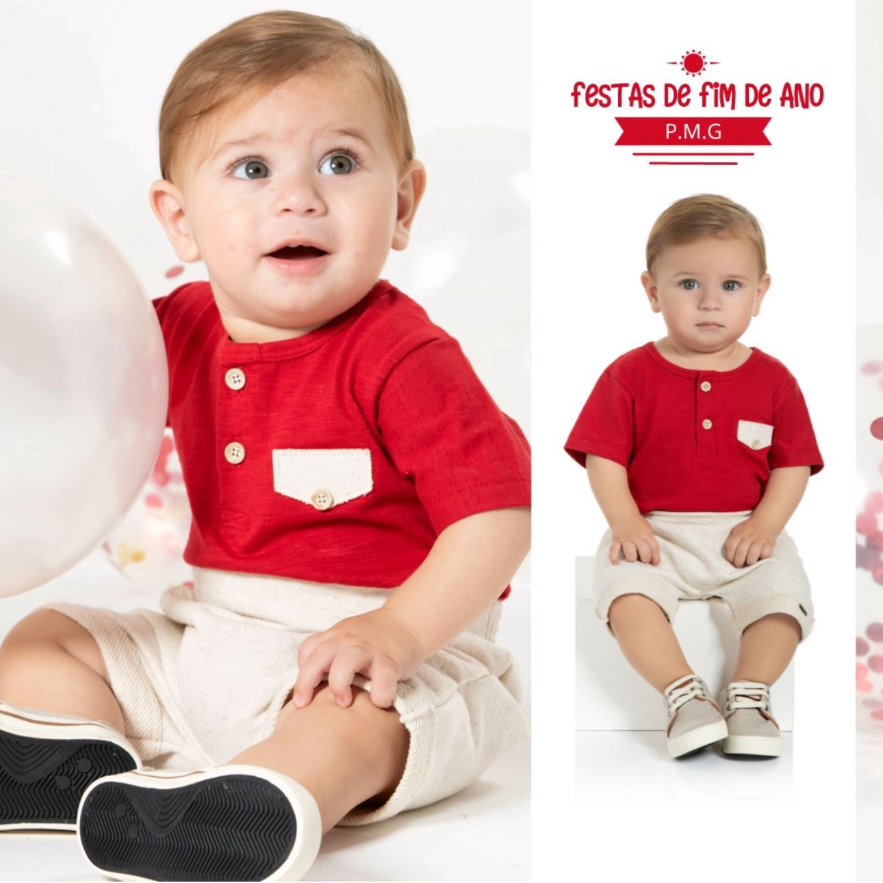 Conjunto Body Vermelho e Shorts Linho