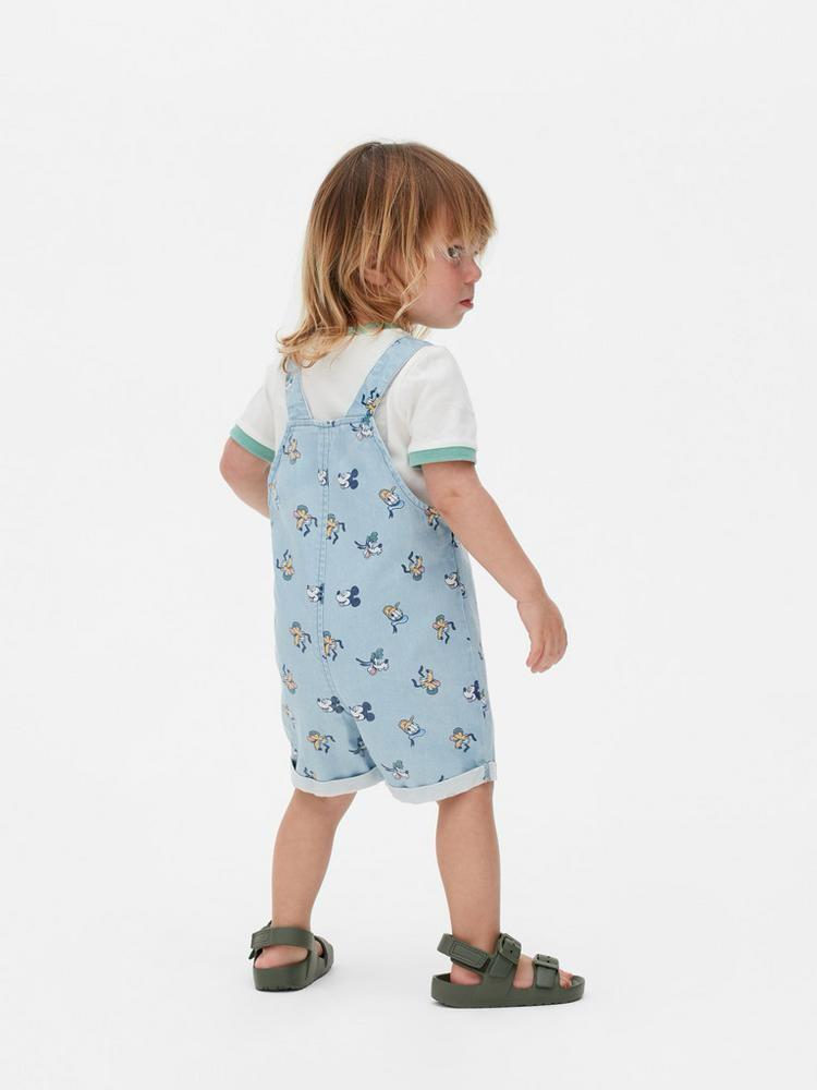 Jardineira Jeans Mickey