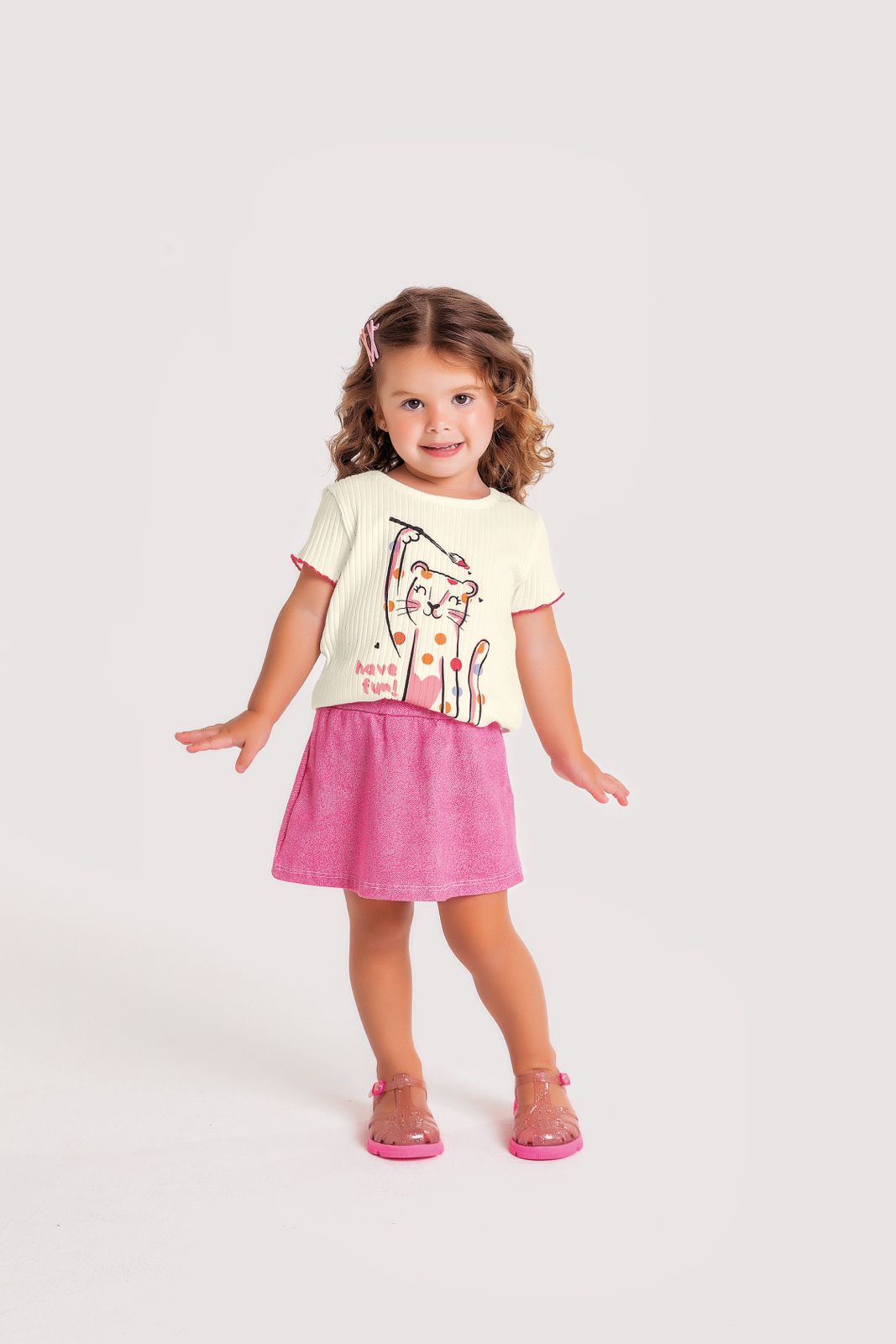 Conjunto de Blusinha e Shorts Saia