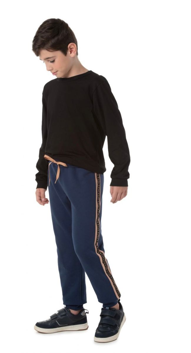 Calça Moletom Listra do lado Duzizo