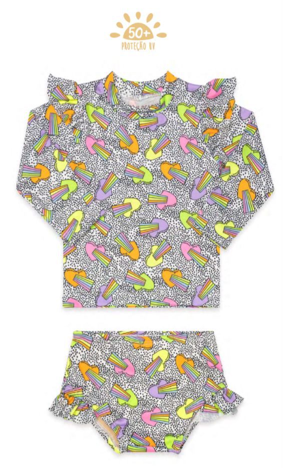 Conjunto Maiô Manga Longa  piscina