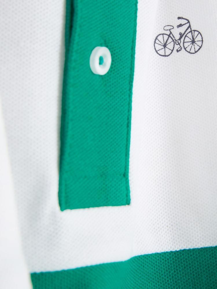 Polo Branca com Verde