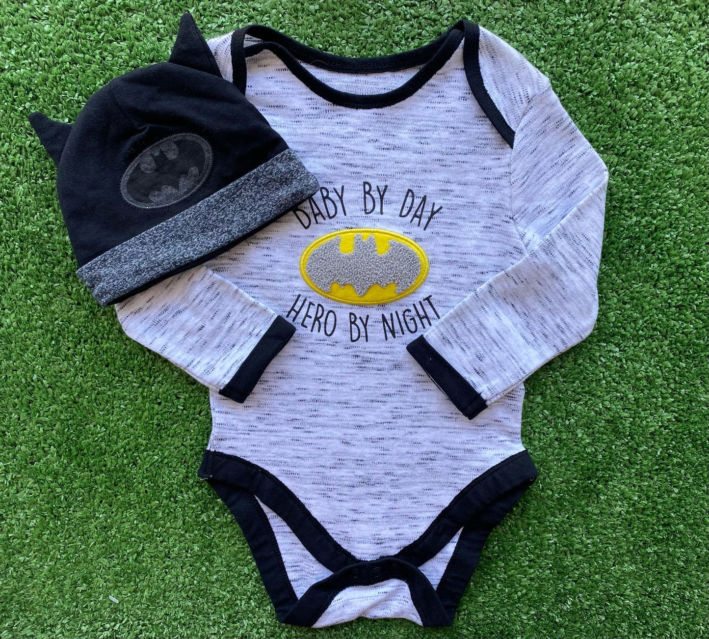 Body Manga Longa Batman com touca