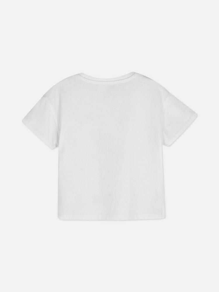 Camiseta Branca com Sorvete Rosa