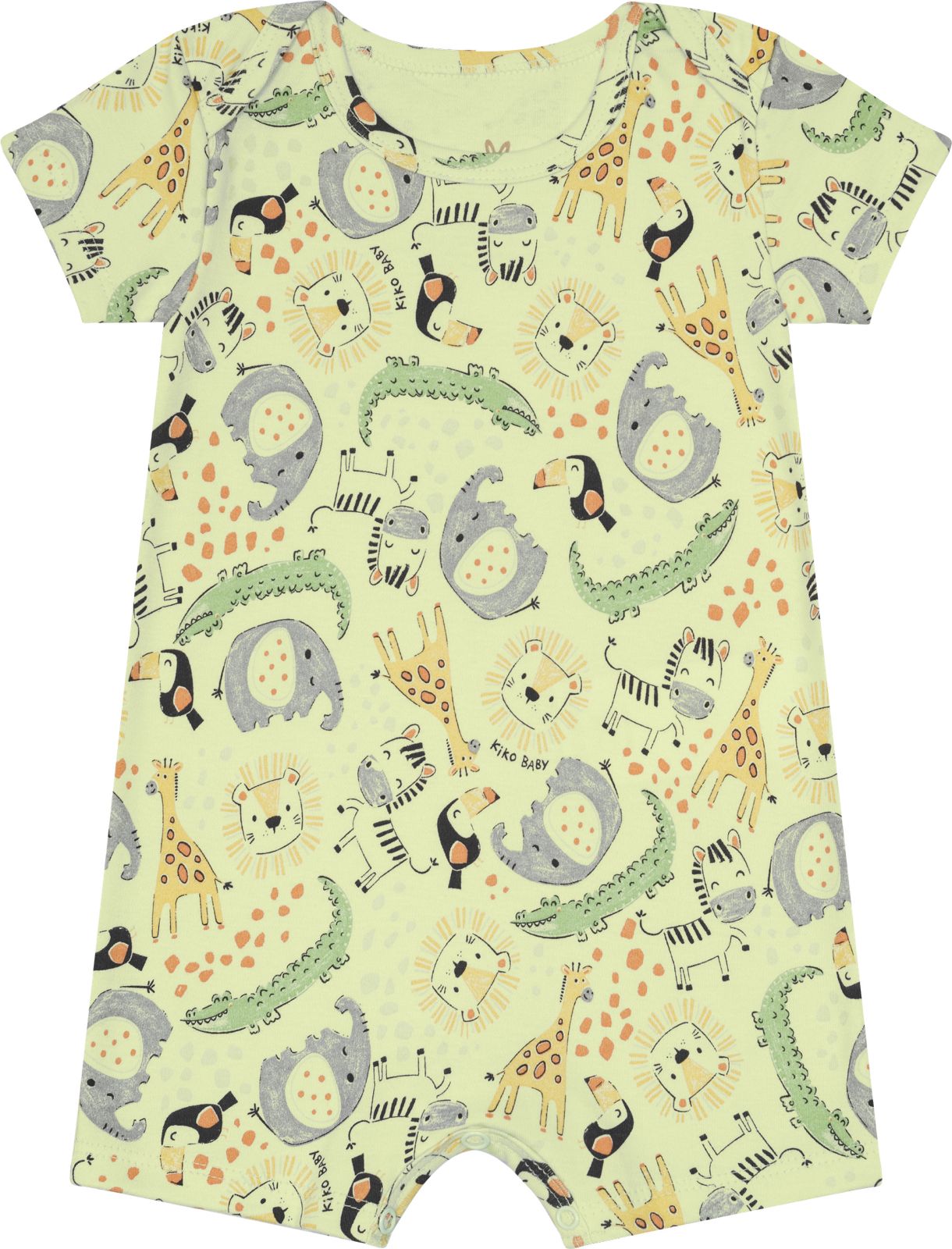 Macacão Curto Estampado Animais
