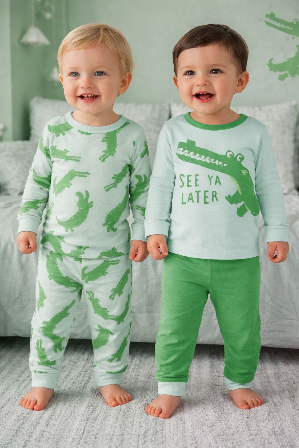 Pijama Manga Longa Dinossauro