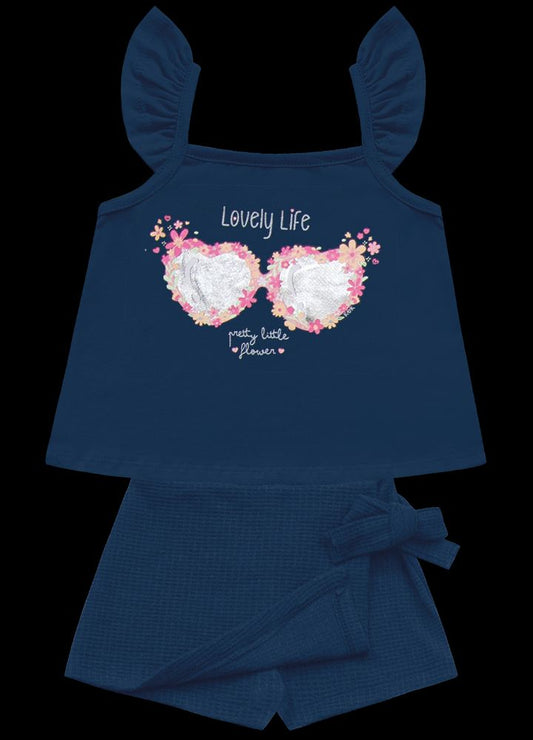 Conjunto Blusinha e Shorts Saia