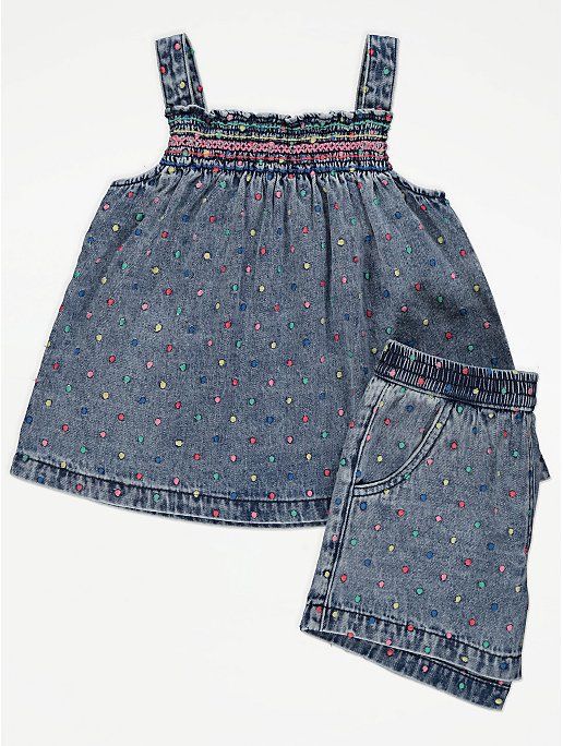 Conjunto Jeans Blusinha e Shorts
