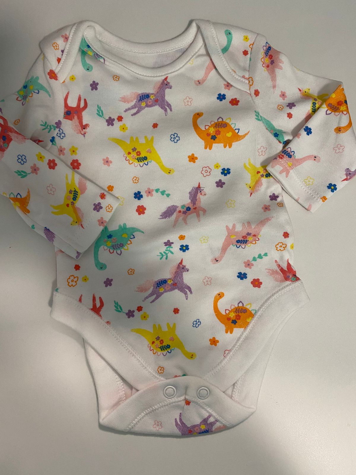 Body Manga Longa Menina e Menino Estampado