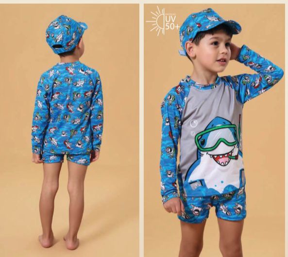 Conjunto Camiseta e Sunga e Boné