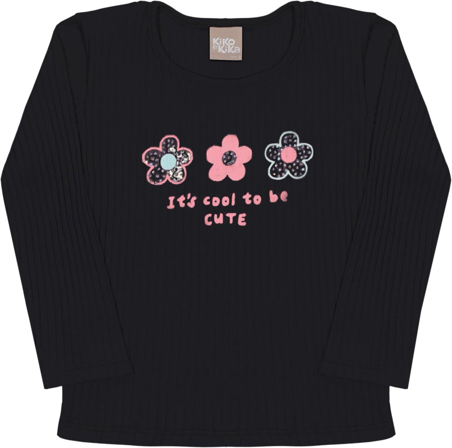 Blusinha Manga Longa Canelada