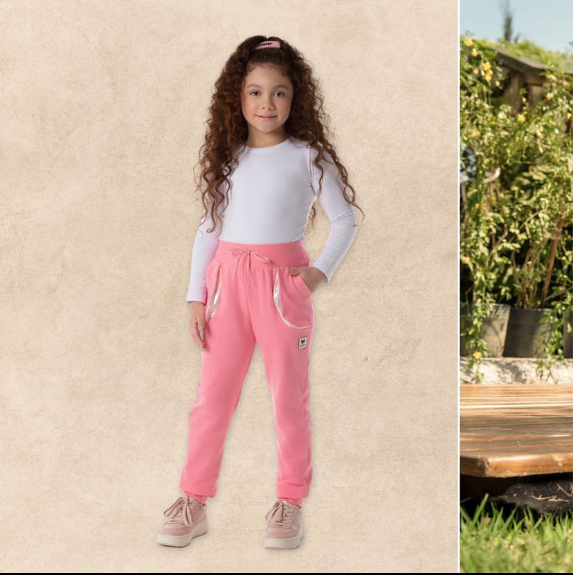 Calça Moletom Rosa
