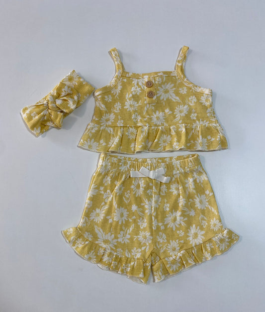 Conjunto de Body e Shorts e tiara