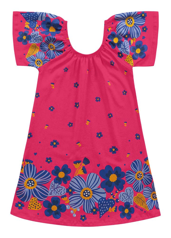Vestido Pink Estampado Flor
