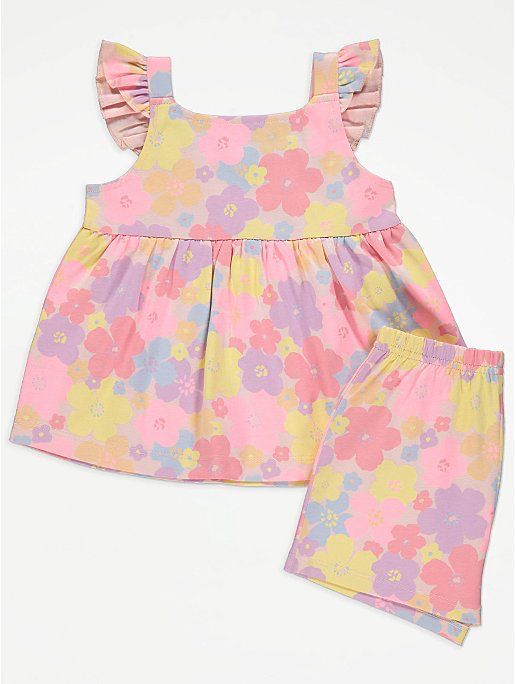 Conjunto Estampado , Morango,  Bege floral, Rosa floral