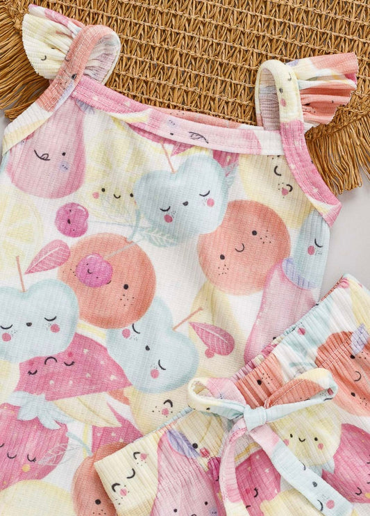 Conjunto Body e Shorts Frutas