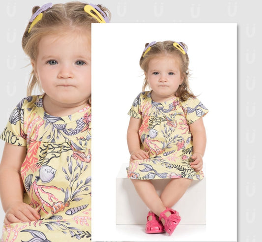 Vestido Estampado Amarelo