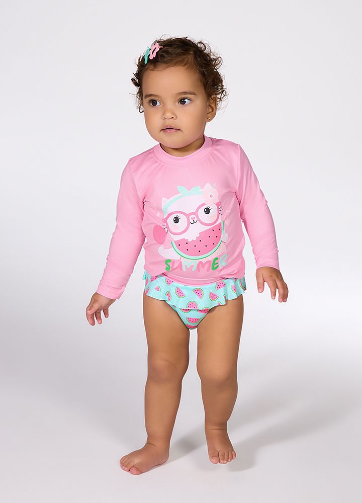 Conjunto Blusinha Manga longa e Calcinha