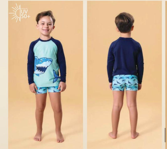 Conjunto Camiseta e Sunga Tubarão