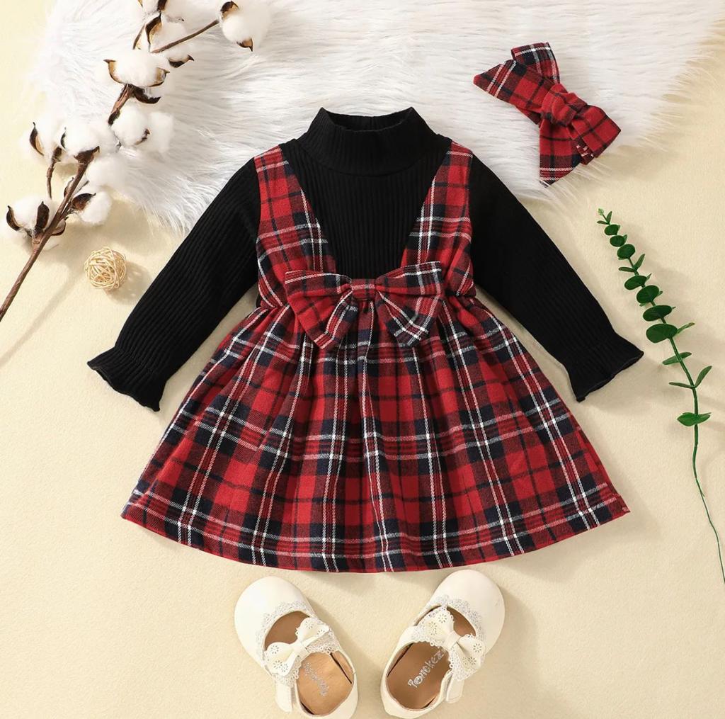 Vestido Xadrez laço