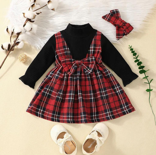 Vestido Xadrez laço