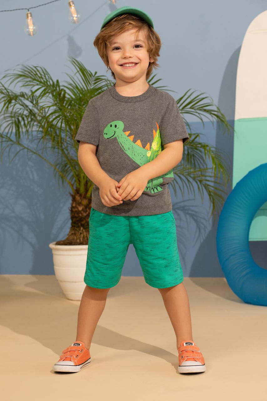 Conjunto Camiseta e Shorts Dino