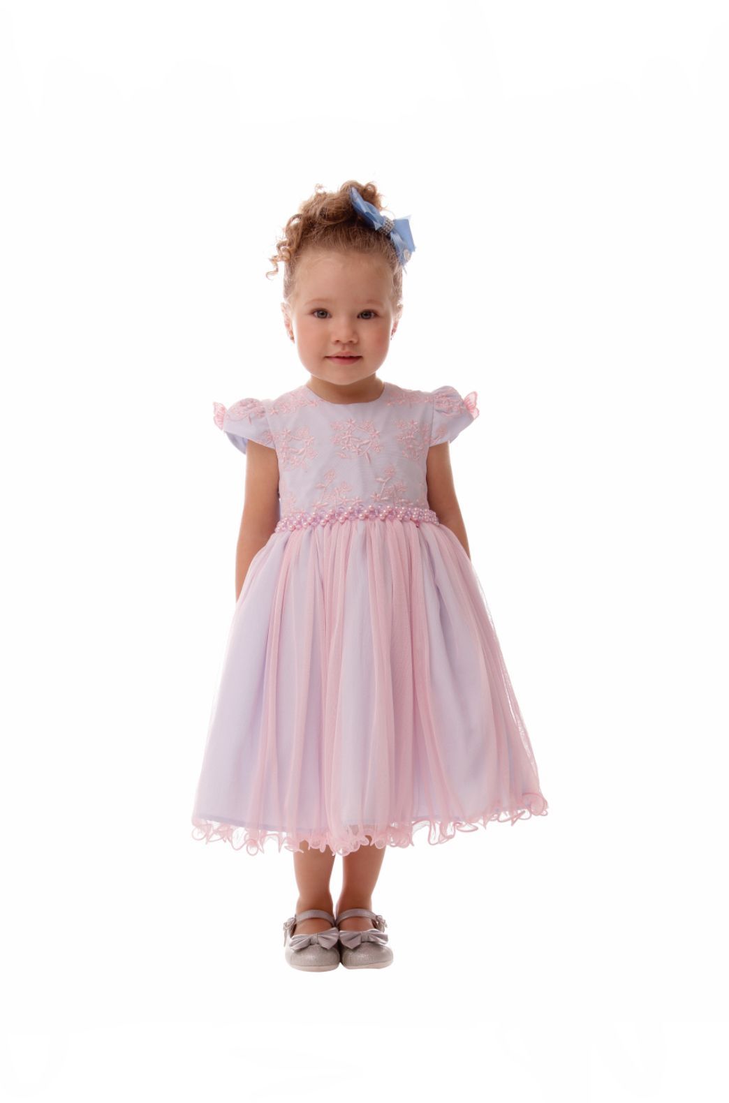 Vestido Rosa e Azul
