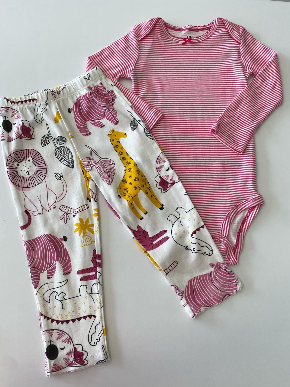 Conjunto Body Manga Longa com  Calça