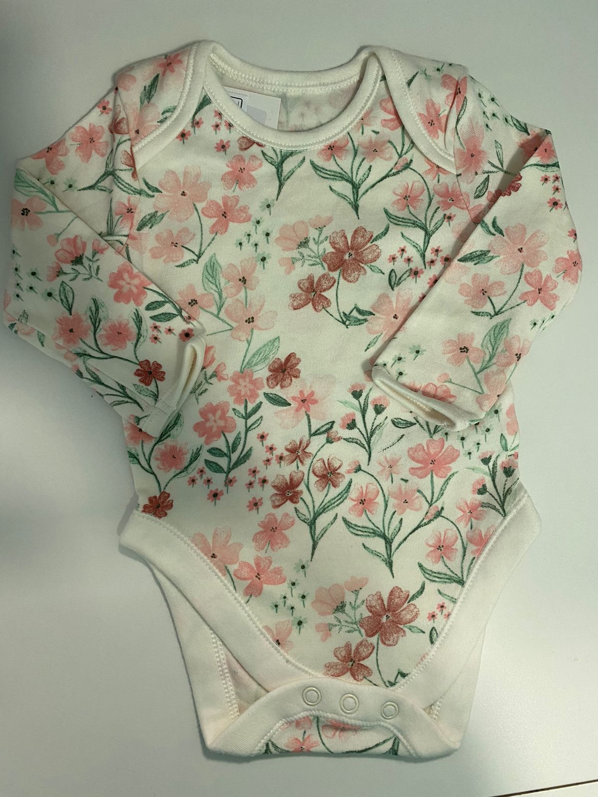 Body Manga Longa Menina e Menino Estampado
