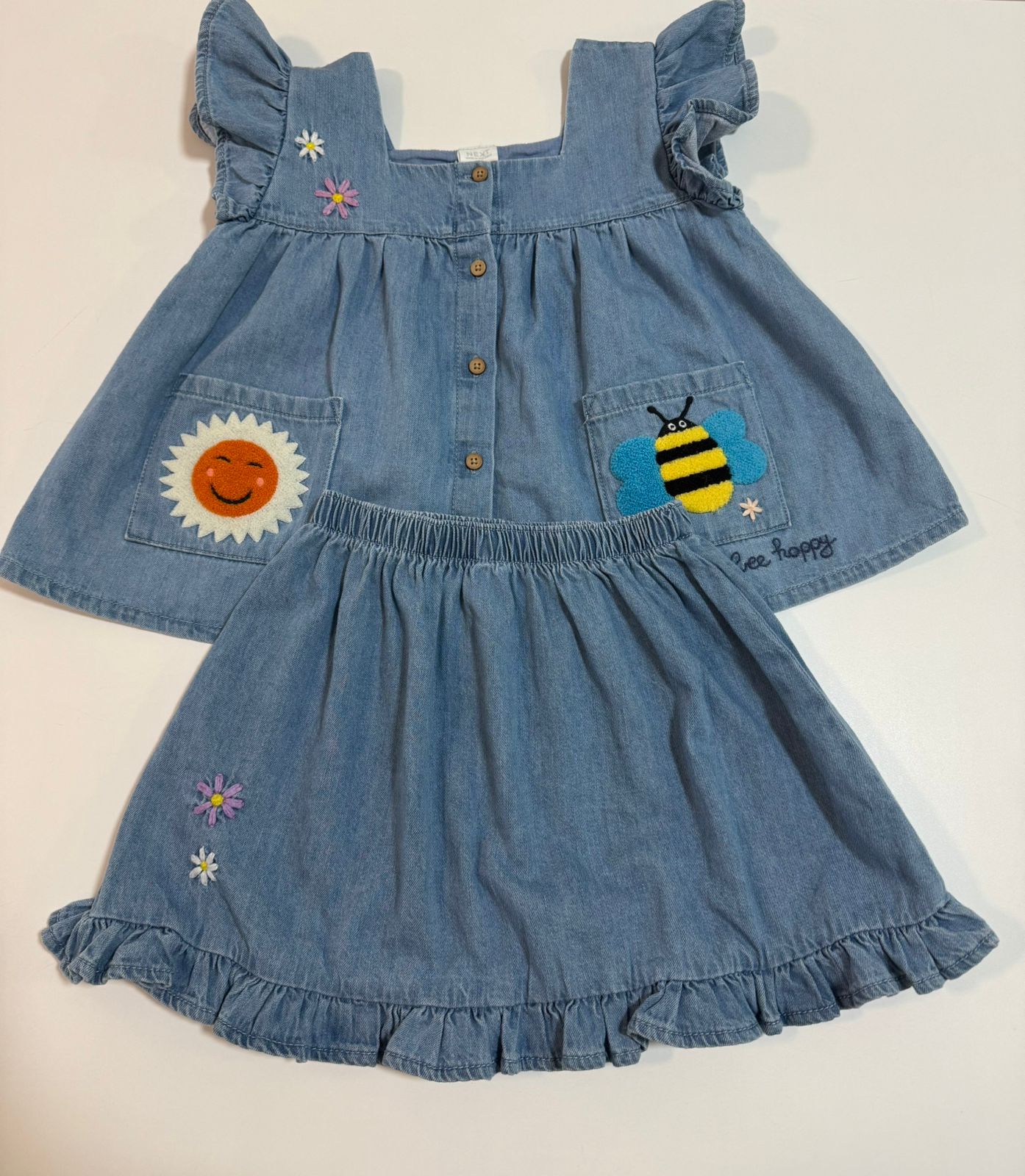 Conjunto Jeans Blusinha e Saia