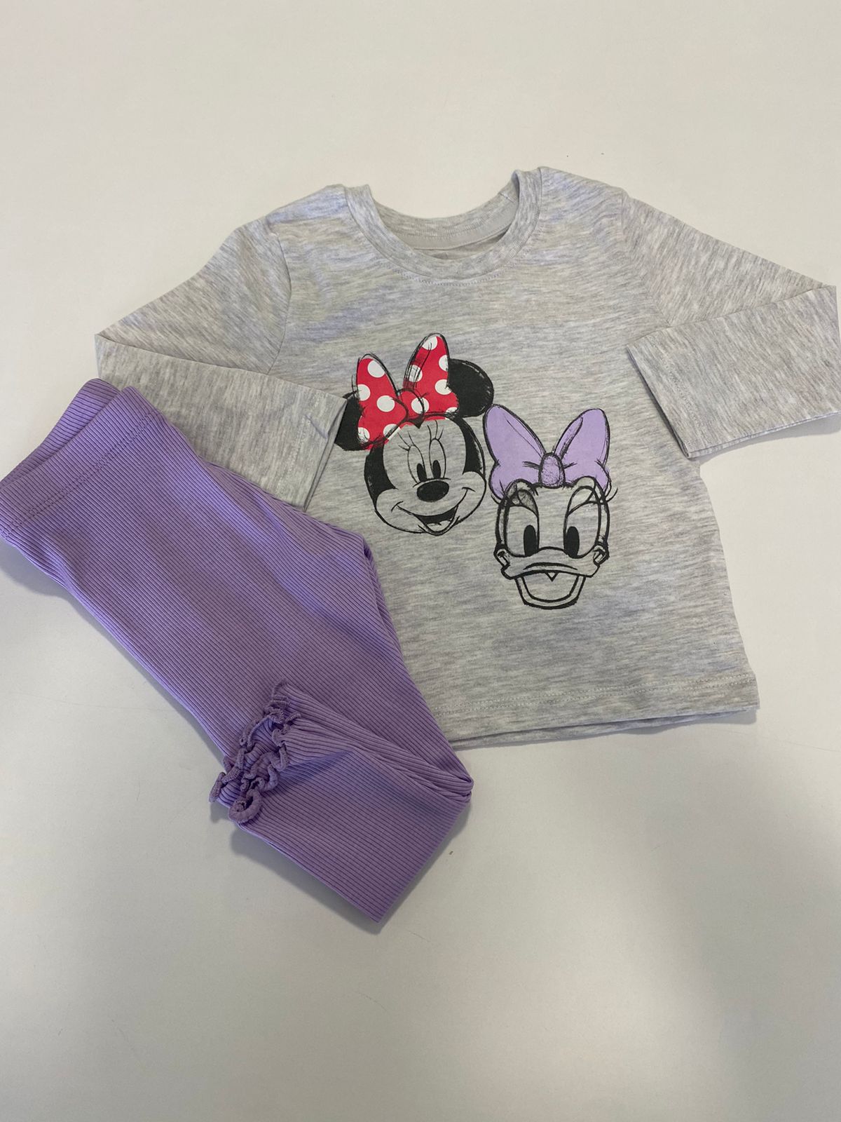 Conjunto Manga Longa  Roxo Minnie